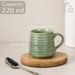 The Earth Store Sage Creamy Ceramic Bowls Set of 2 & Tea Cup Set of 6 Microwave & Dishwasher Safe Bowls for Serving Soup, Salad, Snacks, Pasta | Snack Bowl 400ML, Tea Cups 220ML (Color May Vary) - Image 8