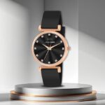 CHARLIEKEEN Women's Luxury Watch, Rose Gold Case, Silicone Band, Crystal Markers - Image 3