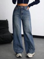 Nifty Women's Denim Stretchable High Waist Baggy Jeans for Women - Image 4