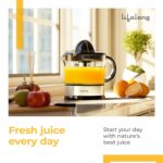 Lifelong Electric Citrus Juicer | Dual Cones & 700 ML Capacity | Electric Juicer Machine for All Fruits | Powerful 40W Motor for Low Noise | Fast Juicing at Home | Compact & Stylish for Daily Use - Image 4