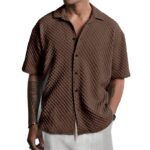 Casual Shirt for Men|| Shirt for Men|| Men Stylish Shirt||Button Down Shirts Half Sleeve Bubble Fashion Textured Shirt