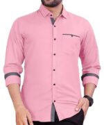 CB-COLEBROOK Men's Regular Fit Solid Soft Touch Cotton Casual Shirt with Pocket Design with Spread Collar & Full Sleeves (Available in Plus Size) - Image 19