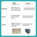 The Better Home Bread Box | Galvanised Iron with Wooden Lid | Multipurpose Storage | Easy to Clean & Stackable | Elegant Design | Ideal for Bread & Cookies - Image 6