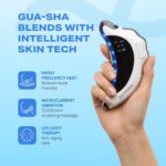 Aerowave Advanced Electric Gua Sha Massager for Face | EMS Microcurrent, Red Light Therapy & Radio Frequency | 5 LED Light Therapies with Sonic Pulsation | Supports Lymphatic Drainage, Acne Control, Facial Toning & Anti-Aging Care - Image 2