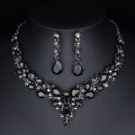 Shining Diva Fashion Latest Stylish Design Fancy Crystal Necklace Jewellery Set for Women | Trendy Celebrity Inspired Jewellery - Image 6