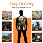 Buraq Pup Explorer Head-Out Dog Carrier Backpack, Adjustable Front & Back Head-Out Feature with Wide Straps & Hip Belt Support, Travelling Pet Bag for Small Breed Puppies (Grey, S) - Image 8