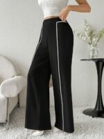 GRECIILOOKS Trousers for Woman | Womens High Rise High Waist Flared Korean Style | Formal Pant for Women Office Wear| Track Pants for Womans Elegant for College & Events (Available in Plus Size) - Image 9