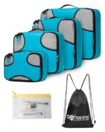 Gotrippin Packing Cubes for Travel, 6 in 1 Water Resistant Travel Organizer Pouch Set (4 Cubes+ Drawstring Bag+ Cosmetic Pouch), Luggage Suitcase Wardrobe Organiser Bags (Grey),Polyester - Image 17