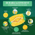 VRPRIME Shoe Washing Machine Bag | Shoe Cleaning and Travel Storage Bags | Reusable Laundry Bag 360° Cleaning for Sneakers, Delicates, Toys | Washer & Dryer Use (Yellow) - Image 5