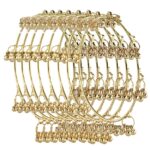 ZULKA Stylish Alloy Metal Chudi Set With Ghungroo Work For Women & Girls | Traditional Metal Bangles Jewelry | Latkan Kada Set | Kangan For Wedding, Festival, Party & Daily - Set Of 8 - Image 2