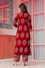 PARTHVI Women's Pure Cotton Printed Straight Kurta Set with Palazzo Pants & Dupatta- Ethnic Wear, Green - Image 14