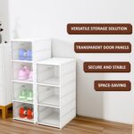 Kuber Industries Plastic Shoe Rack (6-Layer) Foldable Sneakers Box | Storage Organizer for Shoe, Slippers & Books | Storage Rack for Living Room | Multipurpose Cabinet Organizer | White - Image 5
