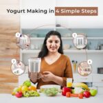 HomeEssentials Greek Yogurt & Curd Maker - 1800ml Fine Mesh Strainer with Lid | Multifunctional yoghurt Filter | Curd Maker for Home | Whey Separator | Perfect for Homemade Yogurt, Curd, Cheese & More - Image 5