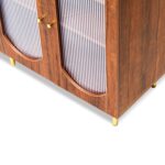 Rocco Stellar Multipurpose Storage Cabinet for Living Room, Kitchen, Office, Sideboard (Teak Brown, Medium Size with Upper Shelf) - Image 5