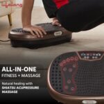 Lifelong Crazyfit Vibration Plate Massager Machine for Full Body, Muscle Toning, Pain Relief, Flexibility, Comes with 5 Program Modes & Remote, 1 Year Warranty, Corded Electric (LLM234, Brown) - Image 3