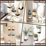 Dime Store Engineered Wood Floating Shelves for Wall Decor Wall Shelf Storage Organizer | Mini Display Shelf for Living Room, Bathroom, Kitchen & Bedroom Décor Set of 4 (Brown) - Image 7
