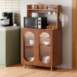 Rocco Stellar Multipurpose Storage Cabinet for Living Room, Kitchen, Office, Sideboard (Teak Brown, Medium Size with Upper Shelf) - Image 3