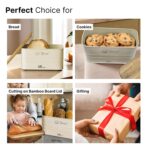 The Better Home Bread Box | Galvanised Iron with Wooden Lid | Multipurpose Storage | Easy to Clean & Stackable | Elegant Design | Ideal for Bread & Cookies - Image 5