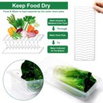 Fridge Storage Boxes - Set Of 6 With Drain Tray, Stackable Plastic Container | 1.5l Capacity, Transparent Grey, Ideal As Fridge Storage Containers, kitchen food storage container for home - Image 12