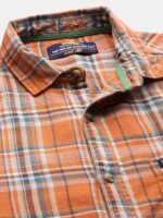 The Indian Garage Co Men's Cotton Slim Fit Checkered Full Sleeves Cutaway Collar Casual Shirt - Image 11