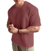 SHODOX® Men Oversized T Shirt Solid Dotted Design | Round Neck Loose Fit Drop Shoulder Casual Cotton T-Shirt for Men - Image 5