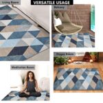 ishro home 3x5 Feet 3D Jet Multi Printed Carpet Rug Runner and Carpets for Bedroom/Living Area/Home with Anti Slip Backing (Crystals, 3x5 fts) - Image 3