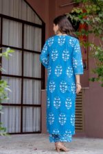 PARTHVI Women's Pure Cotton Printed Straight Kurta Set with Palazzo Pants & Dupatta- Ethnic Wear, Green - Image 8