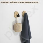 Plantex Wooden Wall Hanging Hook/Round Self Adhesive Robe Hooks for Kitchen/Bathroom/Bath Towel Hook/Stylish Home Decor Items - Pack of 4 (Black Wooden) - Image 8