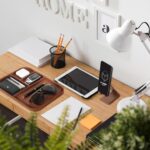 Rectangular Premium Vegan Leather Valet Tray|Stylish & Modern Office Desk Tray| Table/Bedside/Entryway Organiser For Everyday Essentials Like Keys, Phone, Watch, Wallet, Jewellery|Tan - Image 2