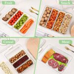 Vasukie Divided Fridge Storage Boxes With 4 Serving Veggie Tray with Lid and Handle, Fridge Organizer with Removable 4 Compartment, Fridge Storage Containers (4 Compartment-1PC) - Image 8