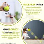 Foodie Puppies Latex Rubber Squeaky Dog Chew Ball Toy - (Claw Ball, Small) Durable and Safe Fetch Teething Dog Toy for Puppies and Small to Medium Dogs, Paw Design Helps to Clean Teeth (Diameter, 6cm) - Image 5