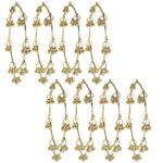 ZULKA Stylish Alloy Metal Chudi Set With Ghungroo Work For Women & Girls | Traditional Metal Bangles Jewelry | Latkan Kada Set | Kangan For Wedding, Festival, Party & Daily - Set Of 8 - Image 6