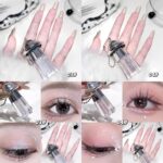 Gege Bear UFO Glitter Eye Shadow Liquid | Quick-Dry Formula | Ultra-Fine Glitter Finish | Pigmented Shimmer | Precision Brush Applicator | Kawaii Keychain Pendant | Shimmering Eye Makeup With Silver Blue Golden Color | Buildable Coverage | Smudge-Proof Perfect Eyeshadow for Clean Girl & Bold Looks (05#, 1.8g) - Image 4