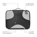 Gotrippin Packing Cubes for Travel, 6 in 1 Water Resistant Travel Organizer Pouch Set (4 Cubes+ Drawstring Bag+ Cosmetic Pouch), Luggage Suitcase Wardrobe Organiser Bags (Grey),Polyester - Image 11