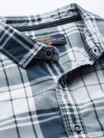 The Indian Garage Co Men's Cotton Slim Fit Checkered Full Sleeves Cutaway Collar Casual Shirt - Image 2