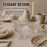 Birch & Co. Bowl Set of 6 - Ice Cream Glass Bowls Set - Elegant Dessert Serving Bowls for Ice Cream, Sundaes, Fruits & Snacks, Clear Glass Design, Durable, Perfect for Parties & Gifting, Scallop - Image 6