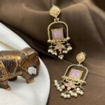 Mehendi Polish Earrings – Traditional Design for Women - Image 3