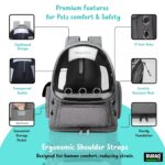 Buraq Bubble Transparent Window Cat Backpack Carrier, Breathable & Ventilated, Comfortable & Spacious for Cats, Durable & Stylish Design (Grey) - Image 3