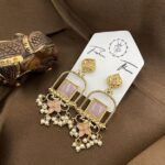 Mehendi Polish Earrings – Traditional Design for Women - Image 2