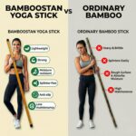 5.5ft Premium Bamboo Fitness Stick | Mobility, Stretch, Posture Corrector, Yoga, Exercise, Pilates | Splinter-Free Finish | Ecofriendly - Image 4