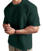 SHODOX® Men Oversized T Shirt Solid Dotted Design | Round Neck Loose Fit Drop Shoulder Casual Cotton T-Shirt for Men - Image 9