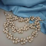 Imaashi Rhinestone Kundan Work Wedding Tiara Headband Bridal Headpiece Hair Chain for Party Hair Accessories for Girls Women (White) - Image 4