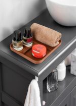 Rectangular Premium Vegan Leather Valet Tray|Stylish & Modern Office Desk Tray| Table/Bedside/Entryway Organiser For Everyday Essentials Like Keys, Phone, Watch, Wallet, Jewellery|Tan - Image 9