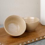 The Earth Store Sage Creamy Ceramic Bowls Set of 2 & Tea Cup Set of 6 Microwave & Dishwasher Safe Bowls for Serving Soup, Salad, Snacks, Pasta | Snack Bowl 400ML, Tea Cups 220ML (Color May Vary) - Image 4