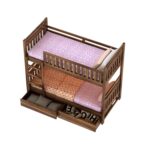 Ganpati Arts Solid Sheesham Wood Swift Bunk Bed Twin Over Bed with Ladder Wooden Bunk Bed with 2 Drawer Storage for Bedroom Living Room Home (Teak Finish) - Image 3