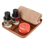 Rectangular Premium Vegan Leather Valet Tray|Stylish & Modern Office Desk Tray| Table/Bedside/Entryway Organiser For Everyday Essentials Like Keys, Phone, Watch, Wallet, Jewellery|Tan - Image 7