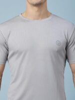 CHKOKKO Men Polyester Solid Quick Dry Half Sleeve Regular Fit Round Crew Neck Active Sportswear Gym T-Shirt for Workout Training Running and Fitness Activities - Image 39