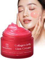 SeoulSkin Collagen Jelly Glow Cream | Red Jelly Face Cream for Glowing Skin | Niacinamide + Hyaluronic Acid + White Lily Extract | Deep Hydration, Youthful Bounce & Radiance | 50ml