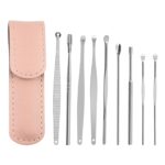 9Pcs Ear Wax Removal Tool Stainless Steel Smooth Earpick Household Men Women Pink | Health Care | Ear Care | Ear Wax Removers