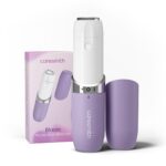 CARESMITH Bloom Facial Shaver | Women's Face Hair Remover | Upper Lip, Chin & Cheeks | Hypoallergenic Blades | 1 AA Battery Included, Purple